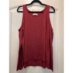 Abercrombie & Fitch Women’s Sleeveless Scoop Neck Hi-Low Hem Tank Top Size S Red